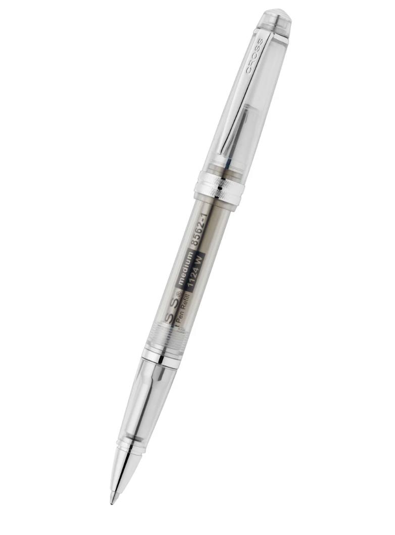 Bolígrafo Cross Bailey de resina transparente translúcida.