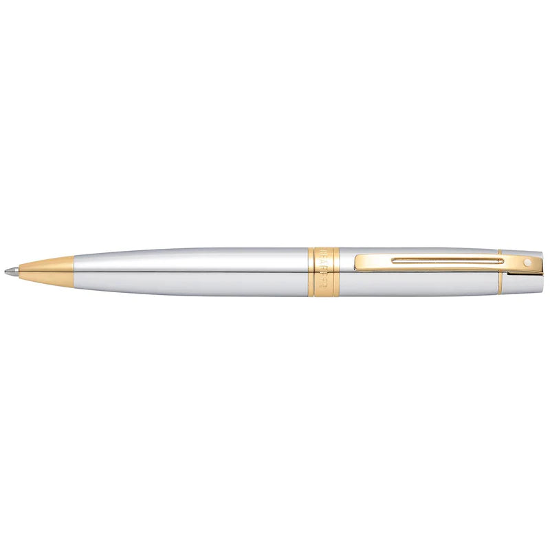 Bolígrafo Sheaffer plateado y detalles dorados