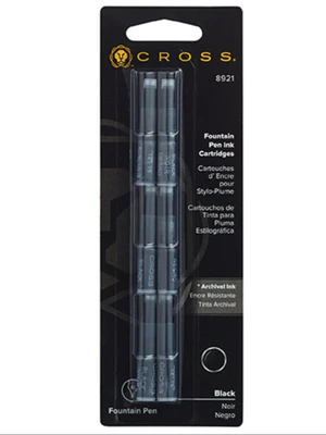 Cross Cartuchos de Tinta para Pluma Fuente - Negro