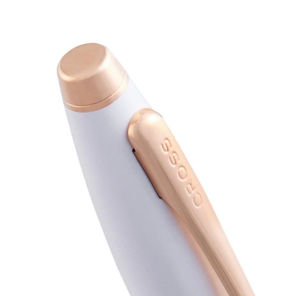 Cross Calais Bolígrafo Blanco Perla Oro Rosa
