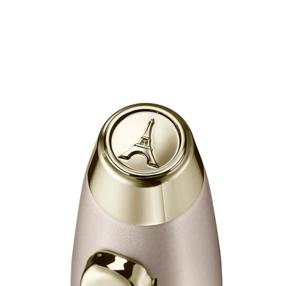Bolígrafo Sheaffer champagne Emily in Paris, detalle de lazo y torre.