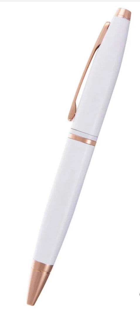 Cross Calais Bolígrafo Blanco Perla Oro Rosa