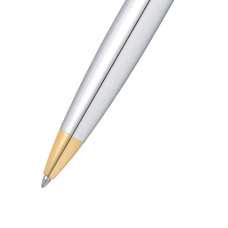 Bolígrafo Sheaffer plateado y detalles dorados